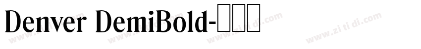 Denver DemiBold字体转换
